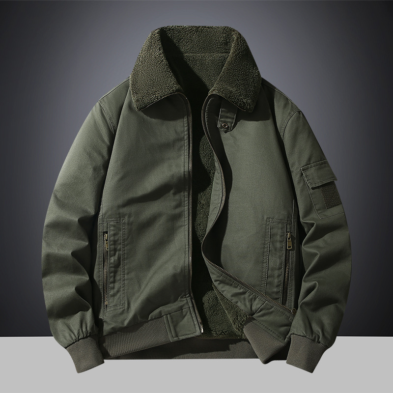 冬用フリース裏地付きシェルパパッド入りジャケット メンズ プ - Sherpa Jacket Fleece のレビューと価格