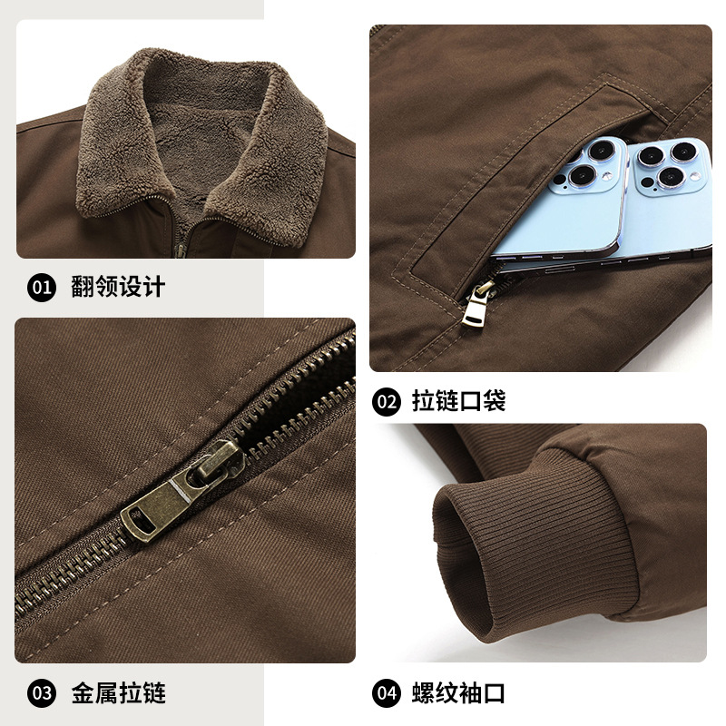 冬用フリース裏地付きシェルパパッド入りジャケット メンズ プ - Sherpa Jacket Fleece のレビューと価格