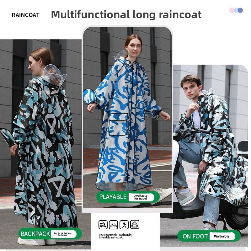 大人用ロングカモフラージュレインコート、頑丈なアウトドアハイ - Mens Fashion Poncho のレビューと価格