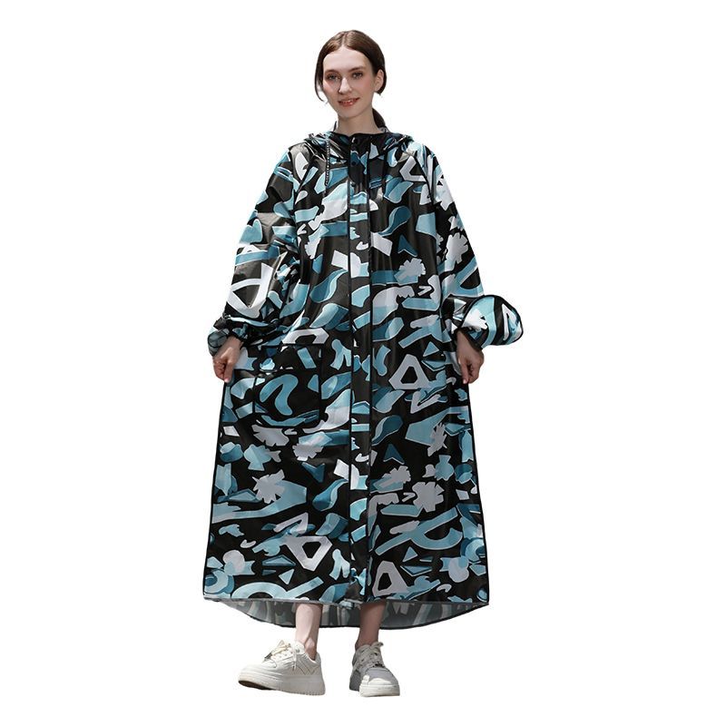 大人用ロングカモフラージュレインコート、頑丈なアウトドアハイ - Mens Fashion Poncho のレビューと価格